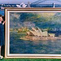 Granddaughter with Sydney Opera House painting